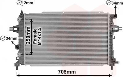 Van Wezel 37002625 - Radiators, Motora dzesēšanas sistēma autodraugiem.lv