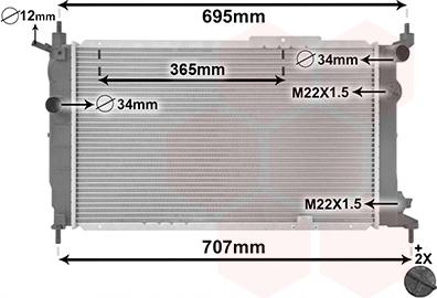 Van Wezel 37002091 - Radiators, Motora dzesēšanas sistēma autodraugiem.lv