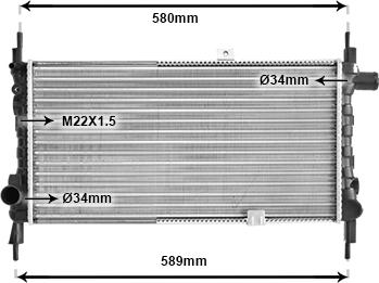 Van Wezel 37002063 - Radiators, Motora dzesēšanas sistēma autodraugiem.lv