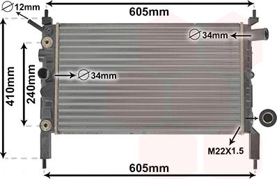 Van Wezel 37002026 - Radiators, Motora dzesēšanas sistēma autodraugiem.lv