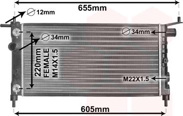 Van Wezel 37002184 - Radiators, Motora dzesēšanas sistēma autodraugiem.lv