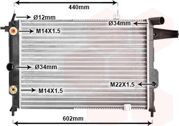 Van Wezel 37002120 - Radiators, Motora dzesēšanas sistēma autodraugiem.lv