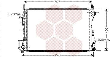 Van Wezel 37002395 - Radiators, Motora dzesēšanas sistēma autodraugiem.lv