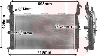 Van Wezel 37002345 - Radiators, Motora dzesēšanas sistēma autodraugiem.lv