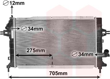 Van Wezel 37002364 - Radiators, Motora dzesēšanas sistēma autodraugiem.lv