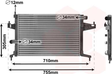 Van Wezel 37002306 - Radiators, Motora dzesēšanas sistēma autodraugiem.lv