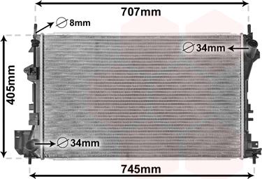 Van Wezel 37002338 - Radiators, Motora dzesēšanas sistēma autodraugiem.lv