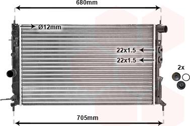 Van Wezel 37002244 - Radiators, Motora dzesēšanas sistēma autodraugiem.lv