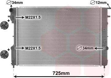 Van Wezel 37002248 - Radiators, Motora dzesēšanas sistēma autodraugiem.lv