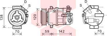 Van Wezel 3700K579 - Kompresors, Gaisa kond. sistēma autodraugiem.lv