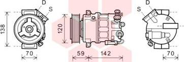 Van Wezel 3700K577 - Kompresors, Gaisa kond. sistēma autodraugiem.lv