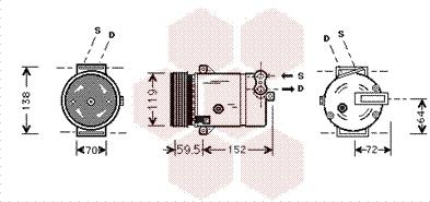 Van Wezel 3700K318 - Kompresors, Gaisa kond. sistēma autodraugiem.lv