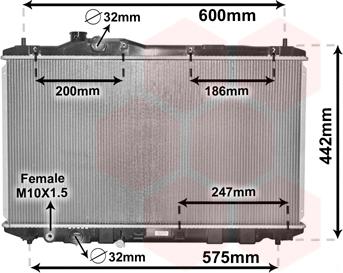 Van Wezel 25002296 - Radiators, Motora dzesēšanas sistēma autodraugiem.lv