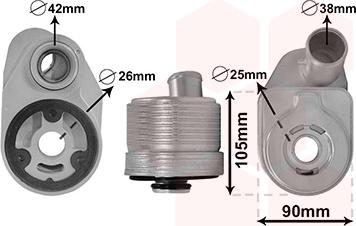 Van Wezel 28003136 - Eļļas radiators, Motoreļļa autodraugiem.lv