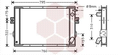 Van Wezel 28002023 - Radiators, Motora dzesēšanas sistēma autodraugiem.lv