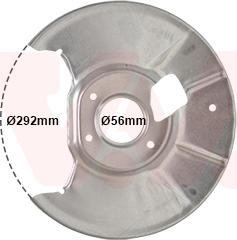 Van Wezel 2754373 - Dubļu sargs, Bremžu disks autodraugiem.lv