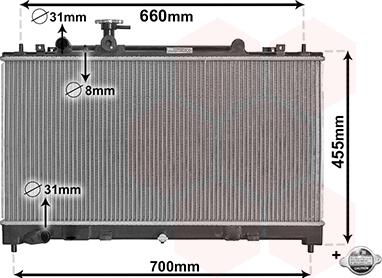 Van Wezel 27002227 - Radiators, Motora dzesēšanas sistēma autodraugiem.lv