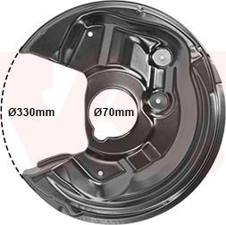 Van Wezel 7606374 - Dubļu sargs, Bremžu disks autodraugiem.lv