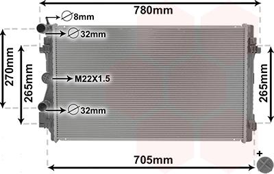 Van Wezel 76002021 - Radiators, Motora dzesēšanas sistēma autodraugiem.lv