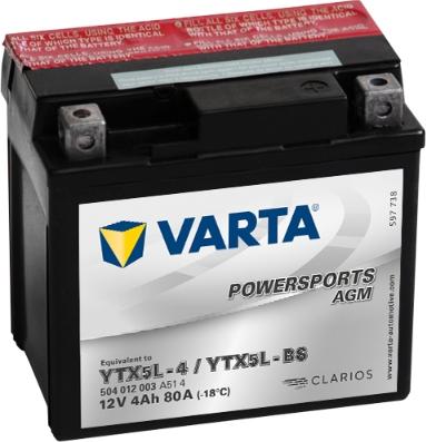 Varta 504012003A514 - Startera akumulatoru baterija autodraugiem.lv