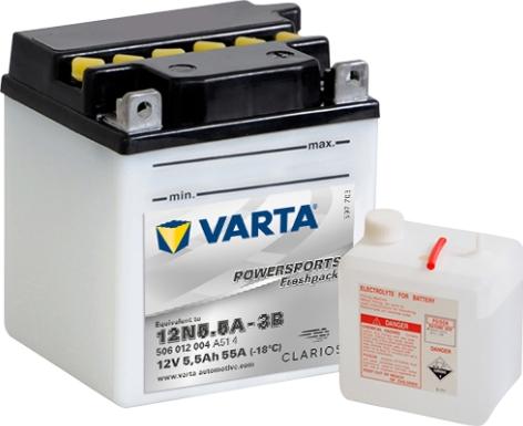 Varta 506012004A514 - Startera akumulatoru baterija autodraugiem.lv
