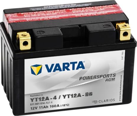 Varta 511901014A514 - Startera akumulatoru baterija autodraugiem.lv