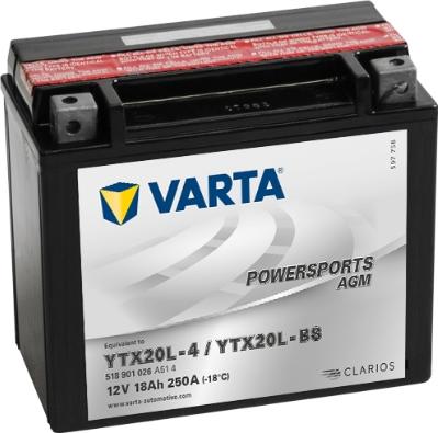 Varta 518901026A514 - Startera akumulatoru baterija autodraugiem.lv