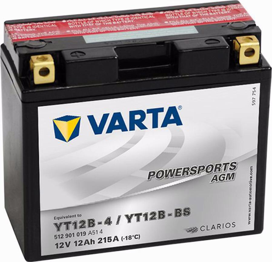 Varta 512901019 - Startera akumulatoru baterija autodraugiem.lv