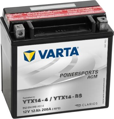Varta 512014010A514 - Startera akumulatoru baterija autodraugiem.lv