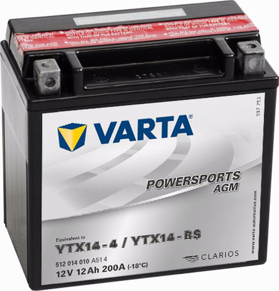 Varta 512014010 - Startera akumulatoru baterija autodraugiem.lv