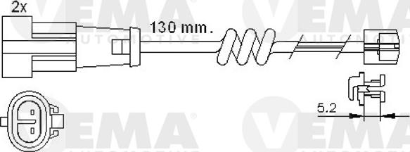VEMA 117484 - Indikators, Bremžu uzliku nodilums autodraugiem.lv