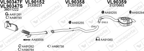 Veneporte 900234 - Izplūdes gāzu sistēma autodraugiem.lv