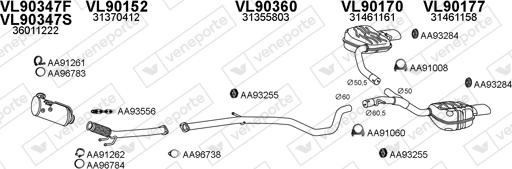 Veneporte 900235 - Izplūdes gāzu sistēma autodraugiem.lv