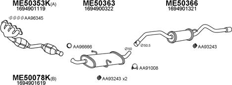 Veneporte 500240 - Izplūdes gāzu sistēma autodraugiem.lv