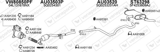 Veneporte 630407 - Izplūdes gāzu sistēma autodraugiem.lv