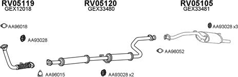Veneporte 050044 - Izplūdes gāzu sistēma autodraugiem.lv
