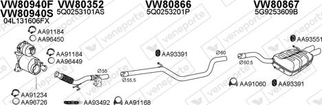 Veneporte 800859 - Izplūdes gāzu sistēma autodraugiem.lv