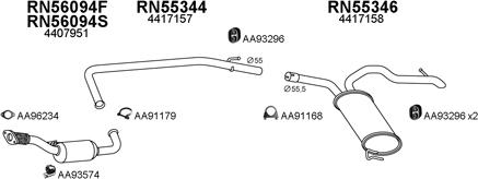 Veneporte 770250 - Izplūdes gāzu sistēma autodraugiem.lv