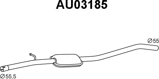 Veneporte AU03185 - Izplūdes gāzu priekšslāpētājs autodraugiem.lv