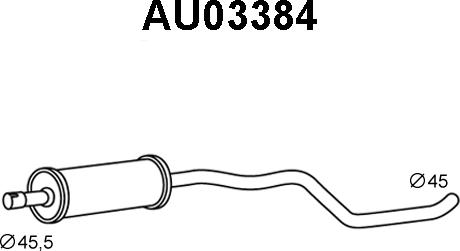 Veneporte AU03384 - Izplūdes gāzu priekšslāpētājs autodraugiem.lv