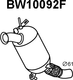 Veneporte BW10092F - Nosēdumu / Daļiņu filtrs, Izplūdes gāzu sistēma autodraugiem.lv
