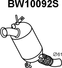 Veneporte BW10092S - Nosēdumu / Daļiņu filtrs, Izplūdes gāzu sistēma autodraugiem.lv