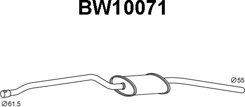 Veneporte BW10071 - Izplūdes gāzu priekšslāpētājs autodraugiem.lv