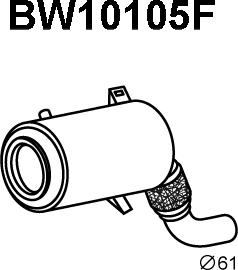 Veneporte BW10105F - Nosēdumu / Daļiņu filtrs, Izplūdes gāzu sistēma autodraugiem.lv