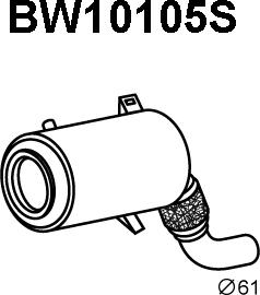 Veneporte BW10105S - Nosēdumu / Daļiņu filtrs, Izplūdes gāzu sistēma autodraugiem.lv