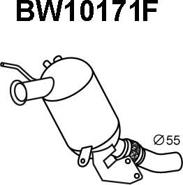 Veneporte BW10171F - Nosēdumu / Daļiņu filtrs, Izplūdes gāzu sistēma autodraugiem.lv