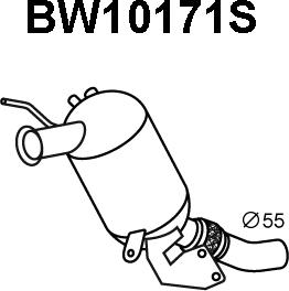 Veneporte BW10171S - Nosēdumu / Daļiņu filtrs, Izplūdes gāzu sistēma autodraugiem.lv