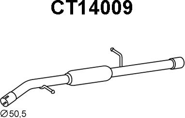 Veneporte CT14009 - Izplūdes gāzu trokšņa slāpētājs (pēdējais) autodraugiem.lv