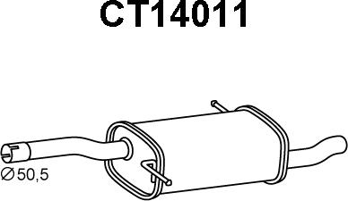 Veneporte CT14011 - Izplūdes gāzu trokšņa slāpētājs (pēdējais) autodraugiem.lv