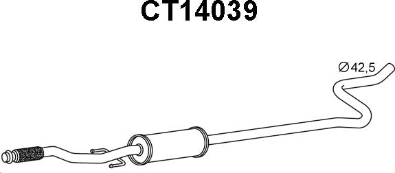 Veneporte CT14039 - Izplūdes gāzu priekšslāpētājs autodraugiem.lv